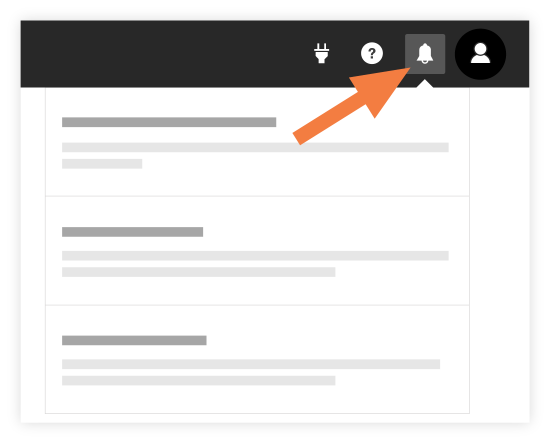 Menu de notificações